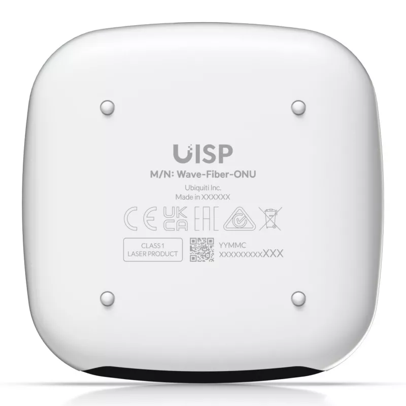 Unidad óptica de red UBIQUITI WAVE-FIBER-ONU con puertos Gigabit Ethernet