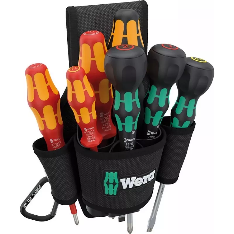 Set de destornilladores Wera 9621 8 piezas 240 mm x 70 mm