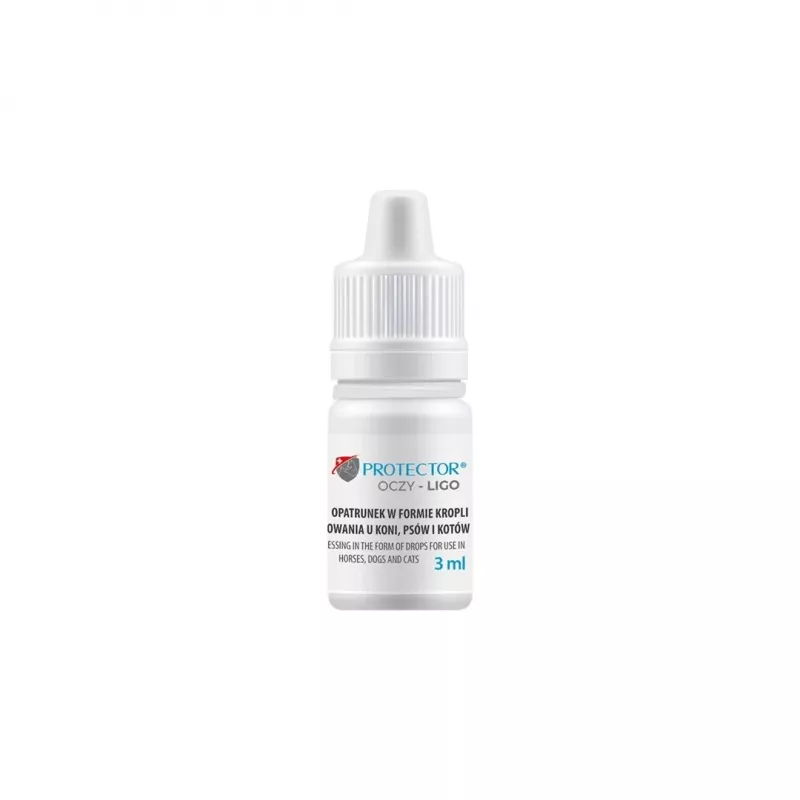 Gotas oftálmicas JM Sante Vet Protector Ligo 3 ml para perros y gatos — lavado ocular en queratitis, retinitis, traumatismos oculares