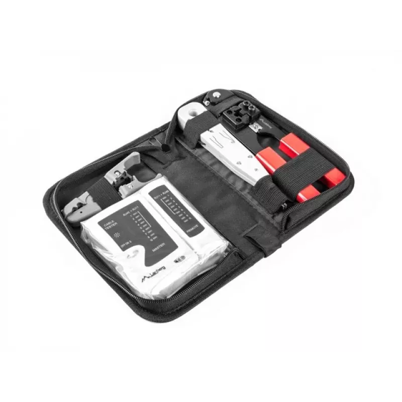 Set de herramientas de red LANBERG comprobador pelacables crimpadora NT-0301 – soporte para conector RJ-12