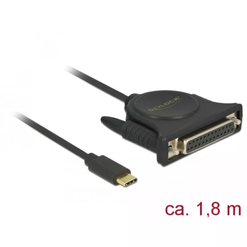Cable paralelo DeLOCK 62980 negro 1,8 m