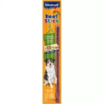 Premios para perros Vitakraft Beef Stick Vegetables 12 g — snack masticable individual, sabor ternera, bolsa 12 g