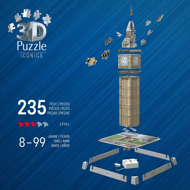 Puzle 3D Big Ben Clock Tower Londres