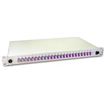 Caja de empalme de fibra óptica Lightwin, 48 fibras, 24x DLC Multimodo, 50/125µm OM4 cajas de empalme con pigtail (SPBOX 48G50 OM4 DLC)