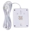 Regleta de enchufes MACLEAN MCE388 W – 2 enchufes, 3×USB, 110–240V, 2500W, cable de 3 m, blanca