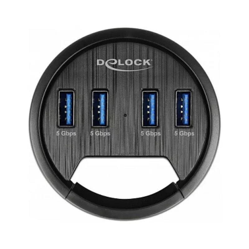 Hub USB DeLOCK 64153 Type-A 5000 Mbit/s negro