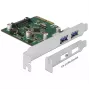 Tarjeta PCI Express x4 a 2 x conector USB 3.1 Gen 2 Type-A externo Delock (90298)