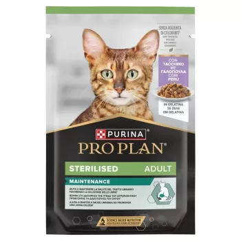 PURINA Pro Plan Sterilised Adult Maintenance Pavo en gelatina - Comida húmeda para gatos - 85 g