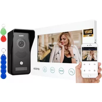 VIDEO INTERCOM EURA VDP-42A3 GAMMA+ monitor blanco TUYA