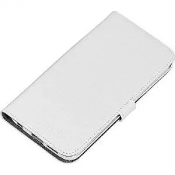 Nevox ORDO - funda tipo flip para móvil - piel sintética PU - gris, blanco - para Samsung Galaxy S6 edge