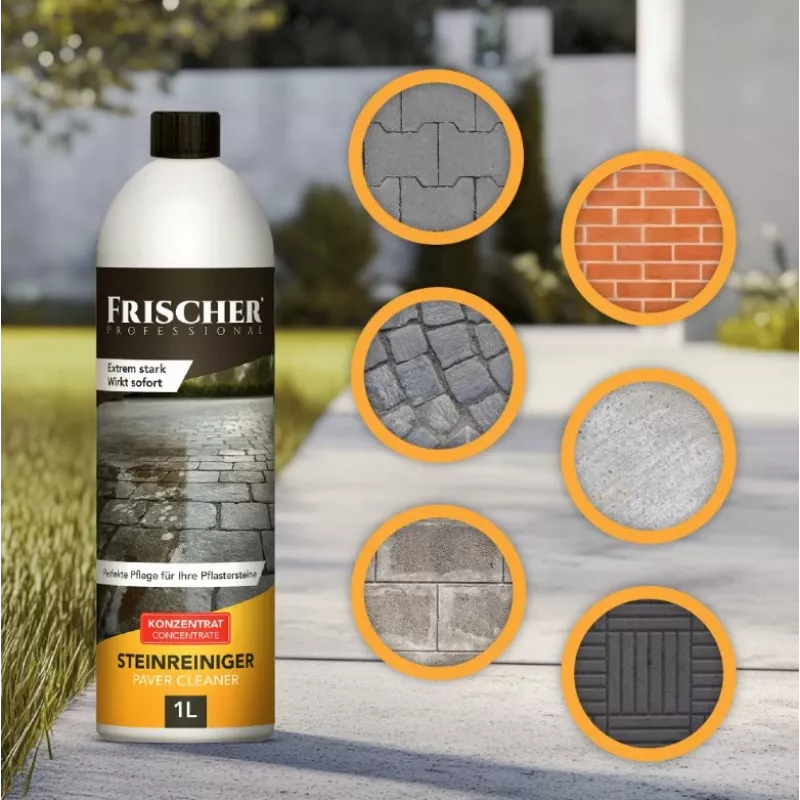 Limpiador para adoquines y piedra natural FRISCHER 1000 ml fórmula concentrada