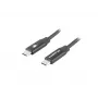 LANBERG Cable USB-C a USB-C CA-CMCM-40CU-0018-BK — USB 2.0, 1,8 m, negro