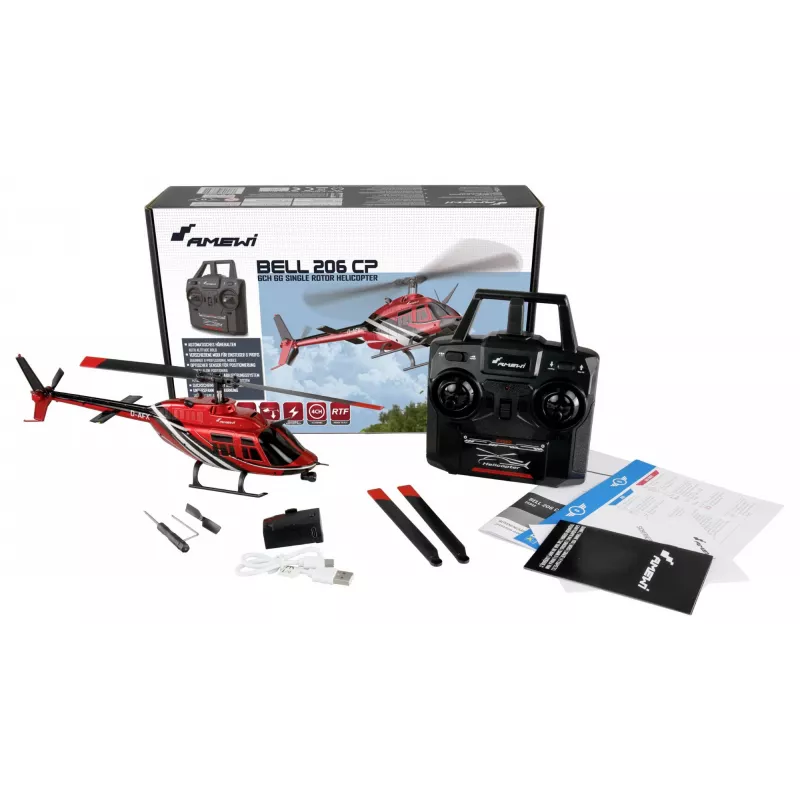Helicóptero Amewi Bell 206 Jet Ranger 6 canales