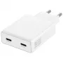 Cargador PDPlug Dual 65W GaN 2xUSB-C blanco