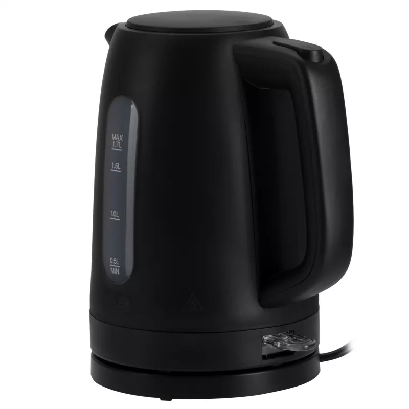 Adler AD 1379b hervidor eléctrico, 1,7 l, 2200 W, base giratoria de 360°, negro
