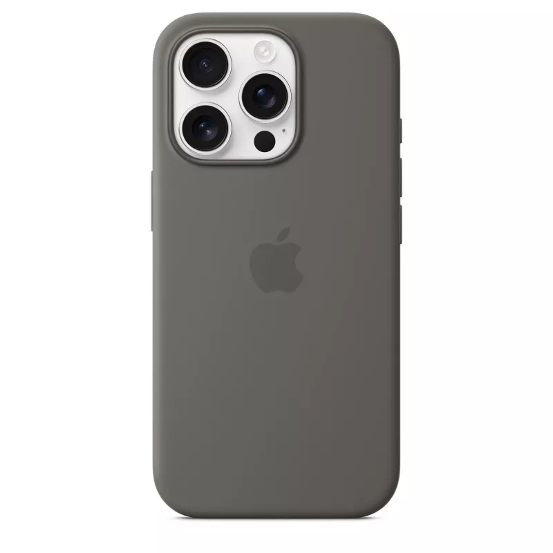 Apple iPhone 16 Pro Funda de silicona con MagSafe - Gris piedra