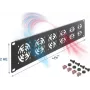 Embelecedor DELOCK 67415 para rack, 6 ventiladores integrados, carcasa de metal, gris oscuro