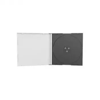 MEDIARANGE funda CD Jewelcase bandeja individual - estuche de almacenamiento de CD - capacidad: 1 CD/DVD - negro (pack de 100)