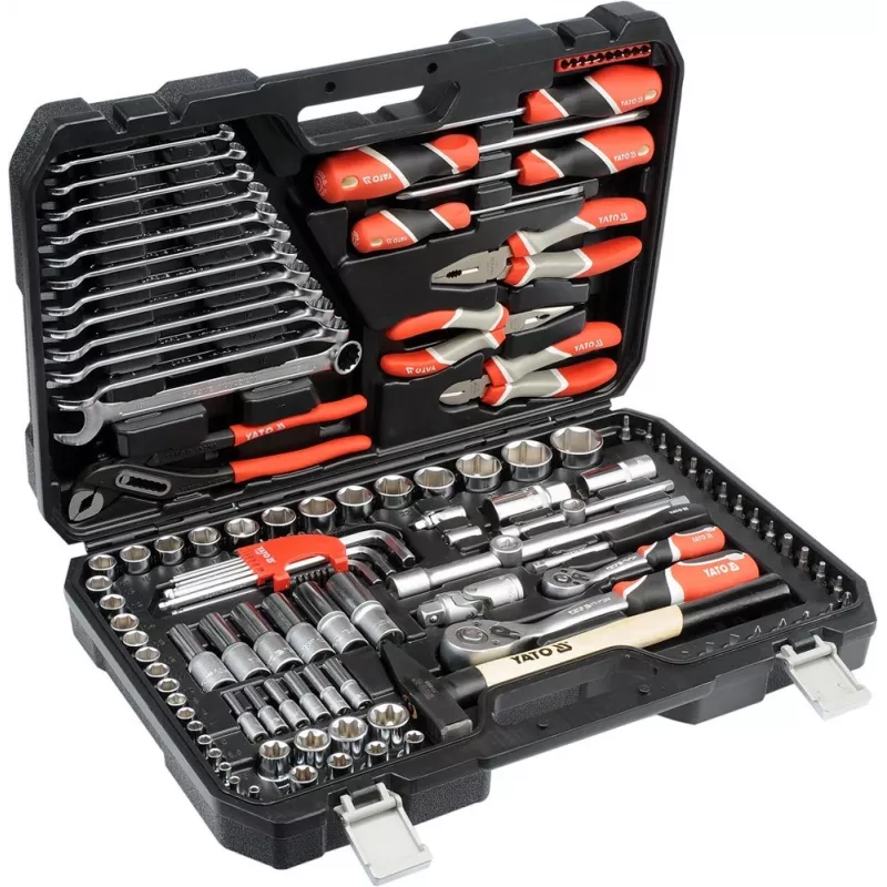 Yato YT-38901 juego de llaves/herramientas XXL, 1/4–1/2 pulgadas, 122 piezas