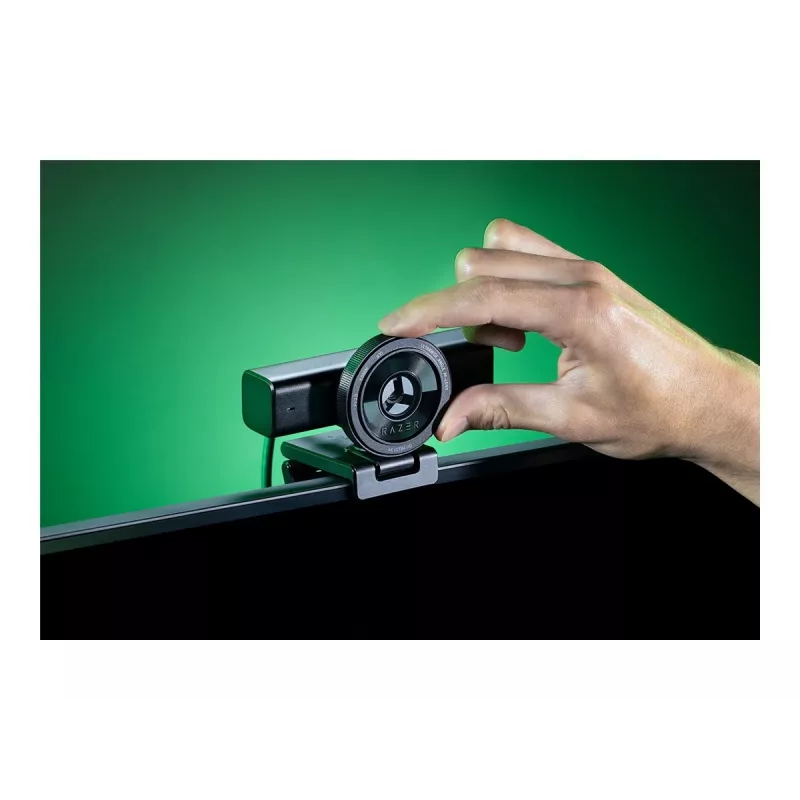 Razer | Webcam | Kiyo V2 | MJPEG hasta 4K 30 FPS, 1080p 60 FPS, YUY2 hasta 4K 15 FPS, 1080p 60 FPS, NV12 hasta 4K 20 FPS, 1080p 60 FPS