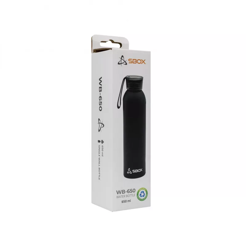 Botella deportiva SBOX WB-650 650 ml, negra