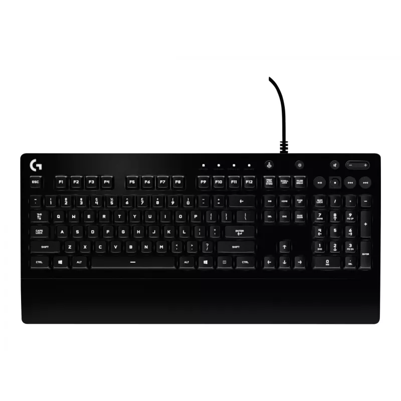 Teclado gaming Logitech G G213 Prodigy RGB LED Tamaño completo Con cable