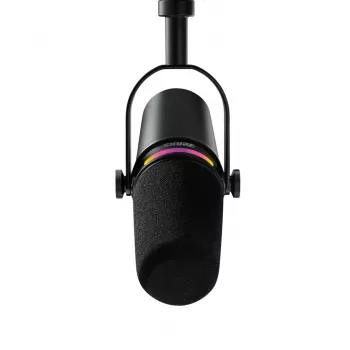 Shure MV7+-K-BNDL - micrófono para locución/canto con conexión XLR/USB-C, negro + soporte de mesa GATOR