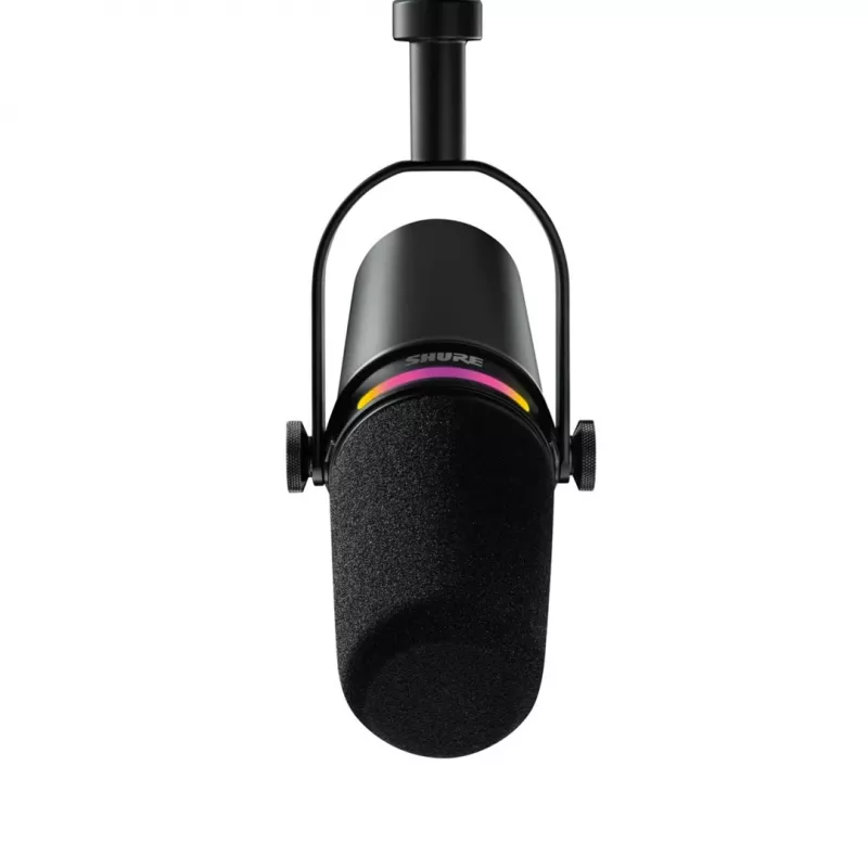Shure MV7+-K-BNDL - micrófono para locución/canto con conexión XLR/USB-C, negro + soporte de mesa GATOR