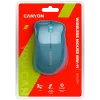 CANYON MW-11, ratón inalámbrico 2,4 GHz, con 3 botones, DPI 1200, pila: AAA*2 uds., azul, 67*109*38 mm, 0,063 kg