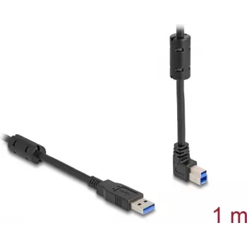 Cable USB DeLOCK conector macho Type-A a conector macho Type-B 90° acodado 1 m