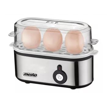 Huevera Mesko MS 4485 para 3 huevos 210 W Negro, Plata, Transparente