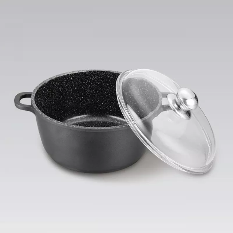 Olla con tapa Maestro MR-4624C 24 cm 4 l Negra