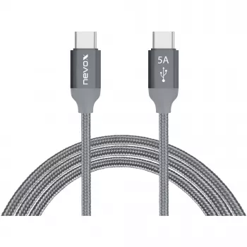 Cable USB Nevox 1654 USB 2.0 2 m USB C gris plata