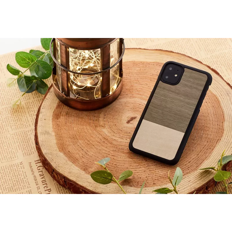 Funda para smartphone man and wood para iPhone 11 — negro, funda protectora