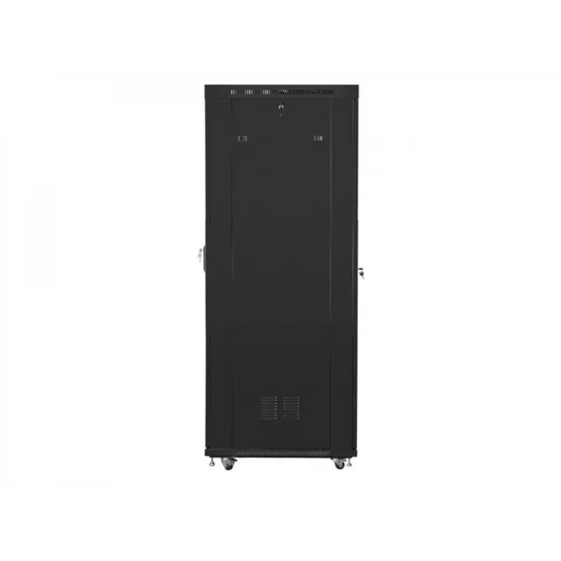 Lanberg FF01-8042-12BL armario rack de suelo de 19 pulgadas 42U, 800x1000x2127,5 mm, puerta de cristal, LCD, IP20, para montar, negro