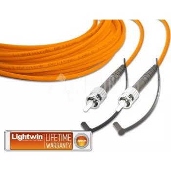 Lightwin Cable de conexión de fibra óptica simplex de alta calidad, MM OM2, ST - ST (LSP-50 ST-ST 10.0)