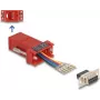 DeLOCK D-Sub 9 polos conector hembra a conector hembra RJ12 set de montaje rojo