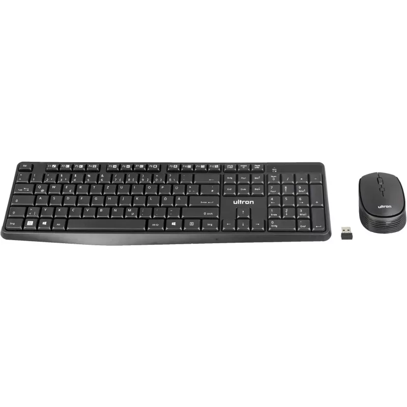 Ultron UMC300 conjunto de teclado y ratón – RF inalámbrico alemán negro (364180)