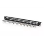 Panel de parcheo modular, 24 puertos, equipado con 24x DN-93615 (negro, 1 U, montaje en rack, apantallado)