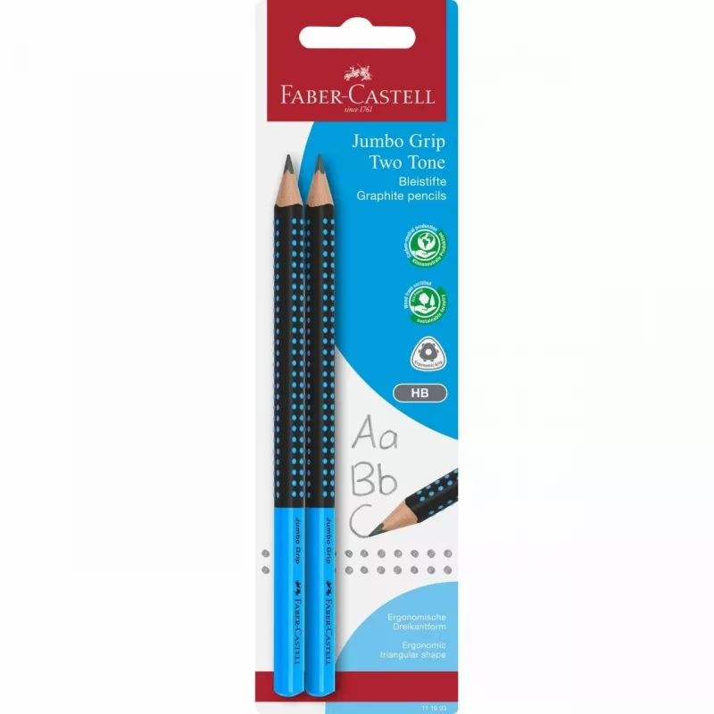 Lápiz FABER-CASTELL Jumbo Grip Two Tone 2xBS BK