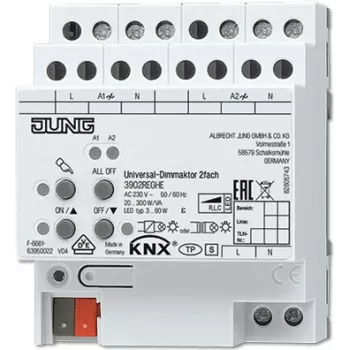 Actuador regulador universal KNX 2 canales 3902 REG HE (3902REGHE)