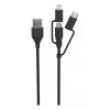 Cable Ansmann USB a 3en1 120cm negro Micro-USB B
