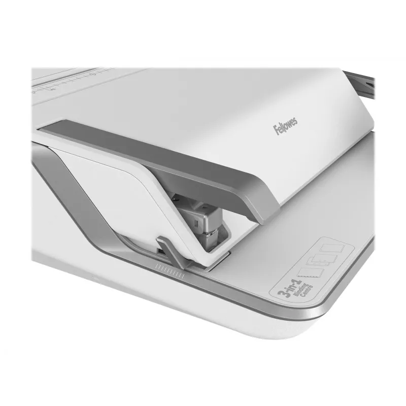 Encuadernadora multifunción 3 en 1 Fellowes Lyra, blanco/plata encuadernar, grapar y perforar en un solo aparato, para formato DIN A4/ - 1 ud. (5603101)