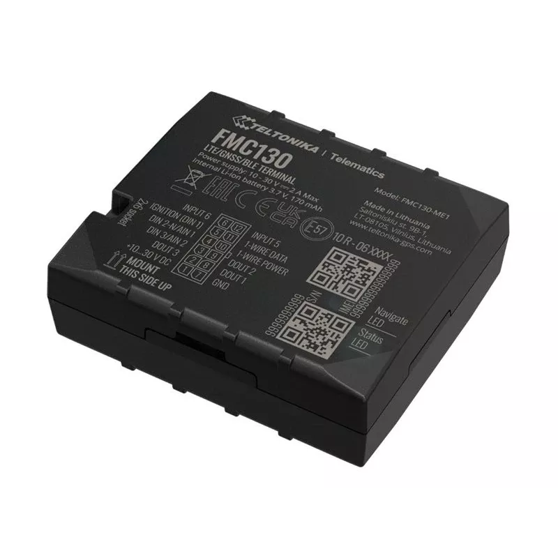 Rastreador GPS Teltonika FMC130 Coche Negro 2,4GHz Wi-Fi 802.11b/g/n