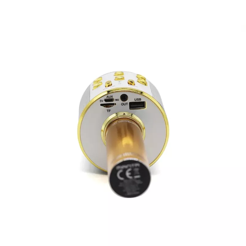 Micrófono MANTA MIC10-G oro cardioide portátil — condensador cardioide, diseño de mano