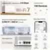 Sistema mesh MERCUSYS Halo H27BE doble banda Wi-Fi 6, pack de 2, 3x LAN, 3568 Mbit/s, antenas internas, blanco