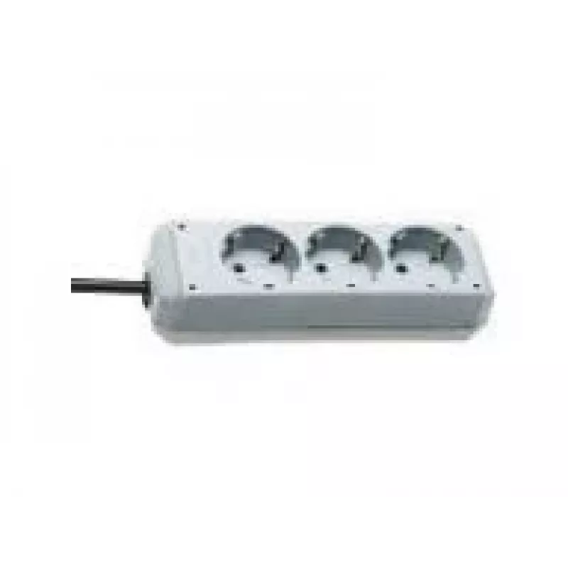 brennenstuhl Eco-Line - Regleta de enchufes - Tomas de salida: 3 - Cable de 1,5m - blanca (1158610015)