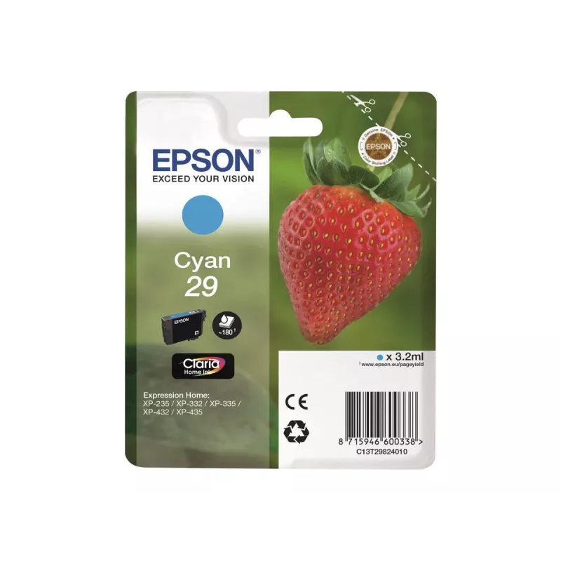 Cartucho de tinta Epson Strawberry 29 C 1 ud. original rendimiento estándar cian