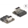 Delock 67239 adaptador USB 5 Gbps, conector pin header a conector interno Type-E Key A, acodado