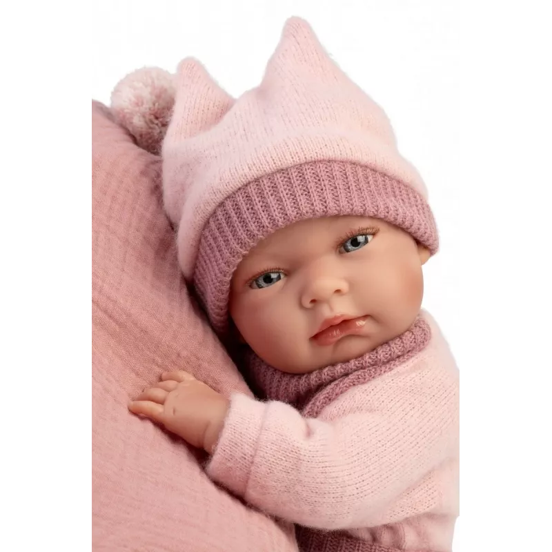 Muñeca Llorens 40 cm bebé de vinilo con rasgos realistas y cuerpo blando